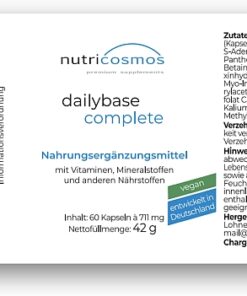 Nutricosmos dailybase complete Vitaminglück Etikett