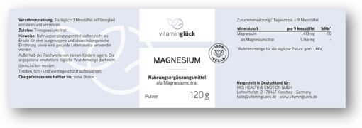 Vitaminglück Magnesium Magnesiumcitrat
