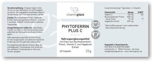 Vitaminglück Phytoferrin Eisen plus Vitamin C